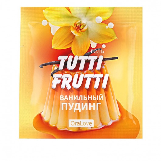 Пробник гель-смазки Tutti-frutti со вкусом ванильного пудинга - 4 гр. - Биоритм - купить с доставкой в Вологде