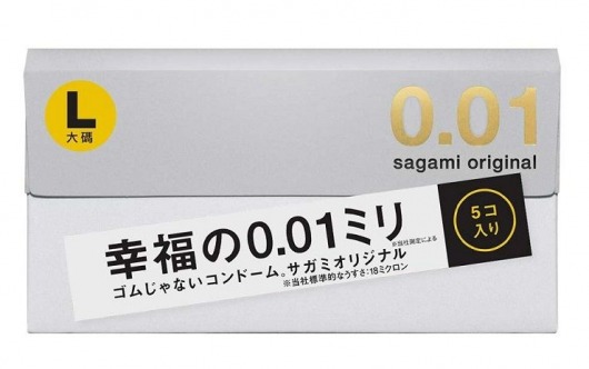 Презервативы Sagami Original 0.02 L-size увеличенного размера - 5 шт. - Sagami - купить с доставкой в Вологде