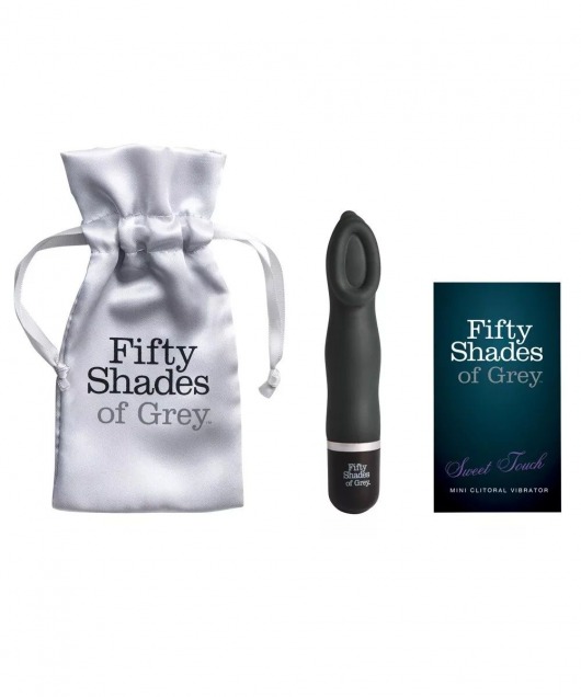 Черный мини-вибратор для клитора Sweet Touch - 13,9 см. - Fifty Shades of Grey