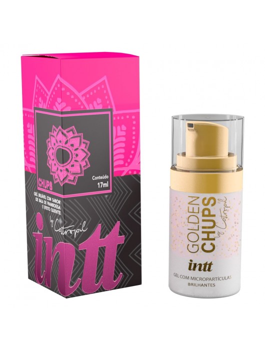 Возбуждающий гель Golden Chups с малиновым ароматом - 17 мл. - INTT - купить с доставкой в Вологде