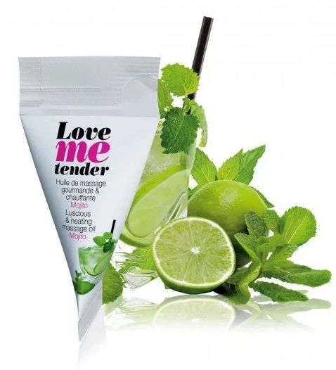 Съедобное согревающее массажное масло Love Me Tender Mojito с ароматом мохито - 10 мл. - Love to Love - купить с доставкой в Вологде