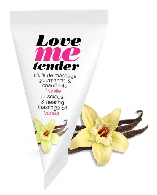 Съедобное согревающее массажное масло Love Me Tender Vanilla с ароматом ванили - 10 мл. - Love to Love - купить с доставкой в Вологде