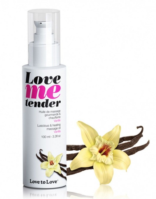 Съедобное согревающее массажное масло Love Me Tender Vanilla с ароматом ванили - 100 мл. - Love to Love - купить с доставкой в Вологде