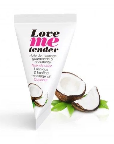 Съедобное согревающее массажное масло Love Me Tender Cocos с ароматом кокоса - 10 мл. - Love to Love - купить с доставкой в Вологде
