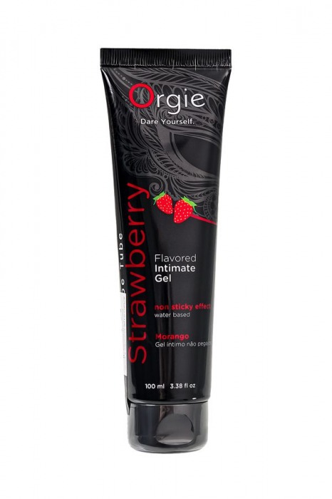 Интимный гель на водной основе Lube Tube Strawberry с клубничным вкусом - 100 мл. - ORGIE - купить с доставкой в Вологде