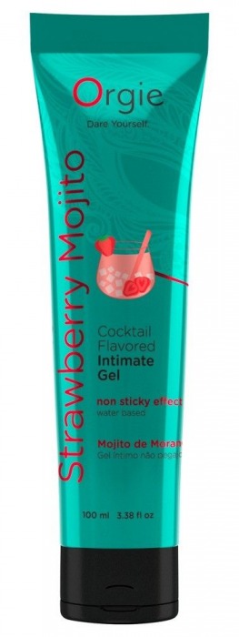 Съедобный интимный гель Orgie Lube Tube Cocktail Strawberry Mojito - 100 мл. - ORGIE - купить с доставкой в Вологде