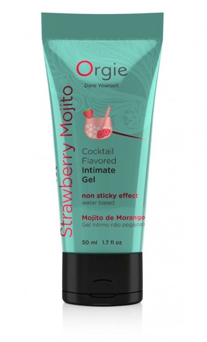 Съедобный интимный гель Orgie Lube Tube Cocktail Strawberry Mojito - 50 мл. - ORGIE - купить с доставкой в Вологде