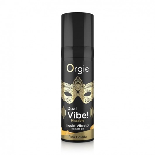 Съедобный гель Dual Vibe Pina Colada с эффектом вибрации и вкусом коктейля пина колада - 15 мл. - ORGIE - купить с доставкой в Вологде