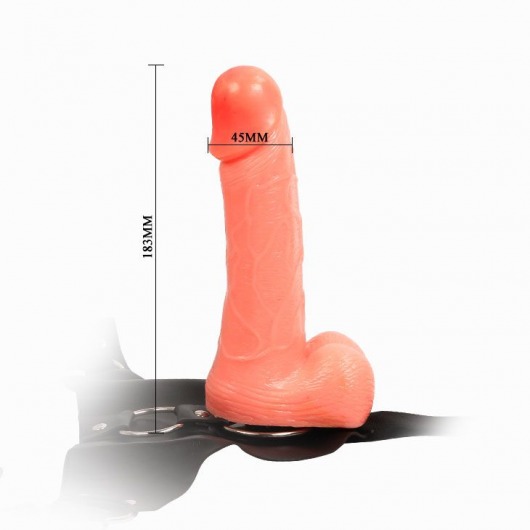 Женский страпон изогнутой формы - 18,3 см. - Baile - купить с доставкой в Вологде