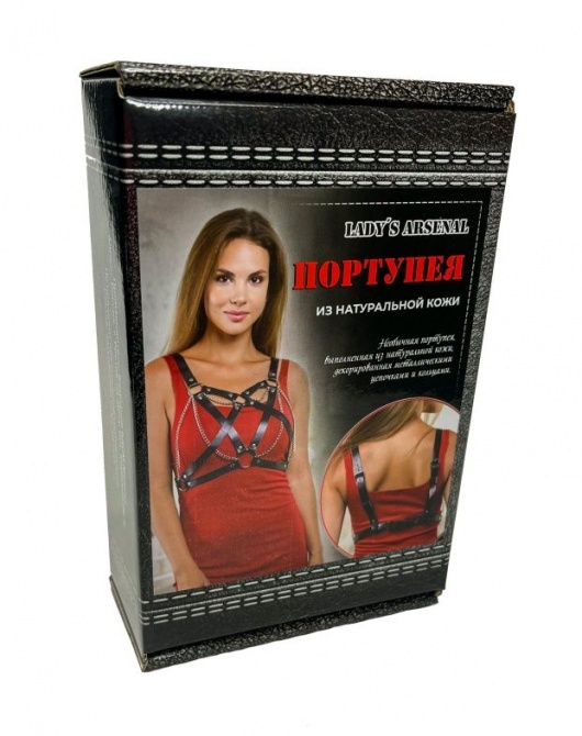 Портупея из натуральной кожи с цепочками - БДСМ Арсенал - купить с доставкой в Вологде