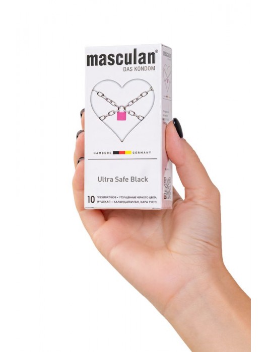Ультрапрочные презервативы Masculan Ultra Safe Black - 10 шт. - Masculan - купить с доставкой в Вологде