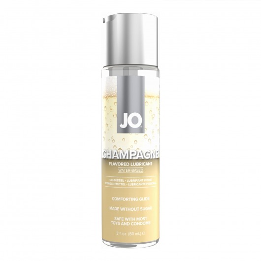 Лубрикант на водной основе JO H2O Champagne Flavored Lubricant с ароматом шампанского - 60 мл. - System JO - купить с доставкой в Вологде