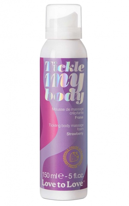 Массажная хрустящая пенка Tickle My Body Strawberry с ароматом клубники - 150 мл. - Love to Love - купить с доставкой в Вологде