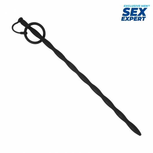 Черный стимулятор уретры Sex Expert - Sex Expert - купить с доставкой в Вологде
