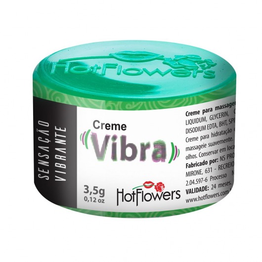 Возбуждающий крем Vibra с эффектом вибрации - 3,5 гр. - HotFlowers - купить с доставкой в Вологде