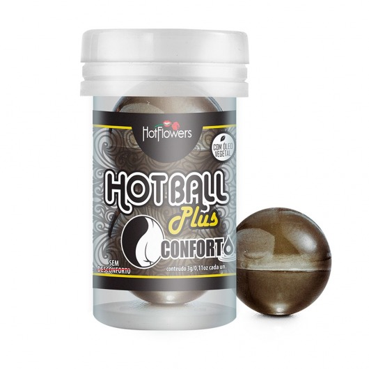 Анальный лубрикант на масляной основе Hot Ball Plus Conforto (2 шарика по 3 гр.) - HotFlowers - купить с доставкой в Вологде
