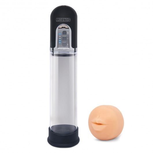 Автоматическая вакуумная помпа-мастурбатор Blowjob Auto Sucker Penis Enlarger Pump - Lux Fetish - в Вологде купить с доставкой