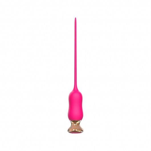 Розовый тонкий стимулятор Nipple Vibrator - 23 см. - I-MOON - купить с доставкой в Вологде