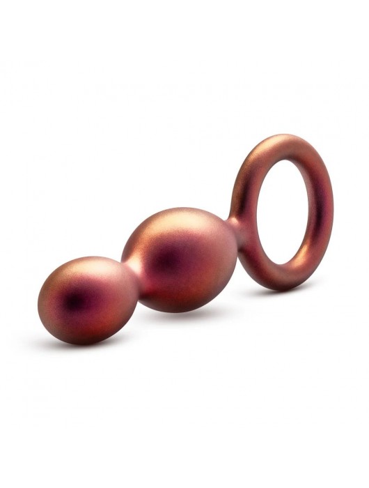 Коричневый анальный стимулятор Duo Loop Copper Anal Plug - 13,3 см. - Blush Novelties