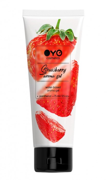 Лубрикант на водной основе OYO Aroma Gel Strawberry с ароматом клубники - 75 мл. - OYO - купить с доставкой в Вологде
