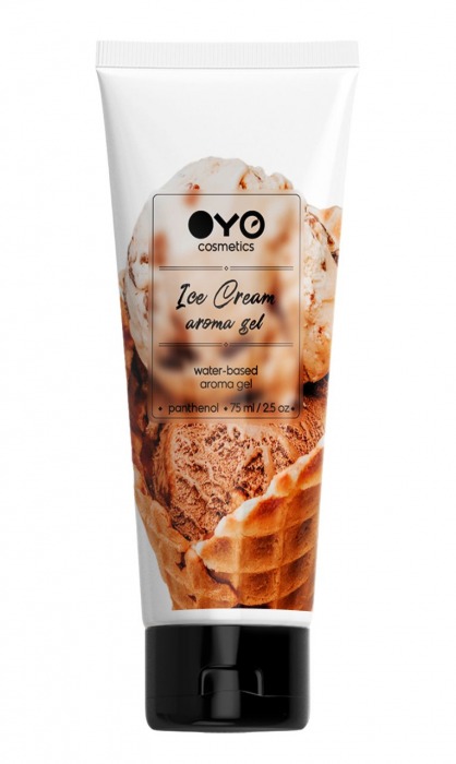 Лубрикант на водной основе OYO Aroma Gel Ice Cream с ароматом пломбира - 75 мл. - OYO - купить с доставкой в Вологде