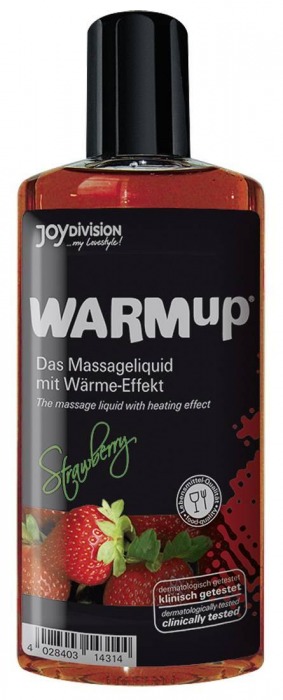 Разогревающее масло WARMup Strawberry - 150 мл. - Joy Division - купить с доставкой в Вологде