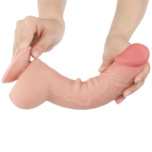 Телесный фаллоимитатор 9.5 Sliding Skin Dual Layer Dong - 24 см. - Lovetoy