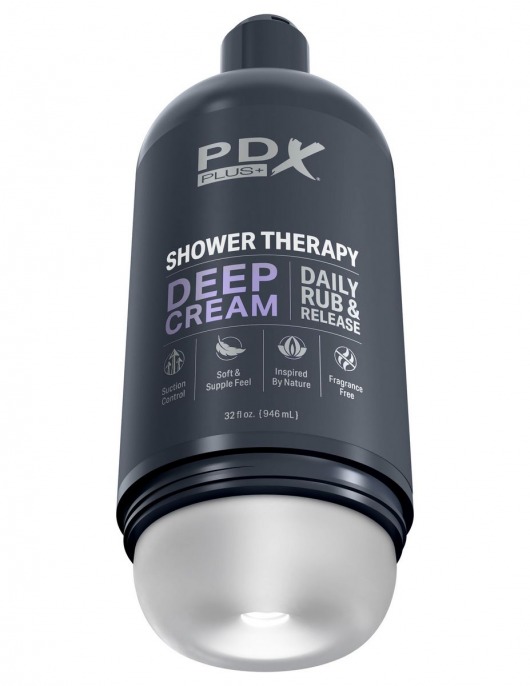 Мастурбатор в бутылке Shower Therapy Deep Cream - Pipedream - в Вологде купить с доставкой