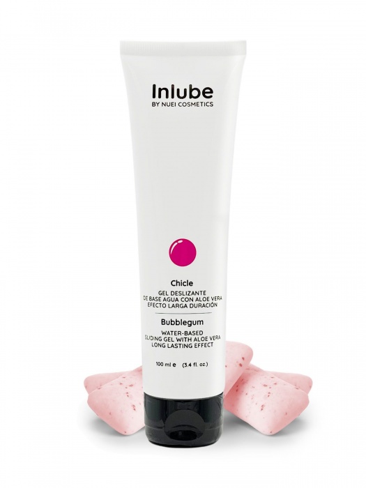 Лубрикант на водной основе Nuei Inlube с алоэ вера и ароматом бабл-гам - 100 мл. - Nuei cosmetics - купить с доставкой в Вологде