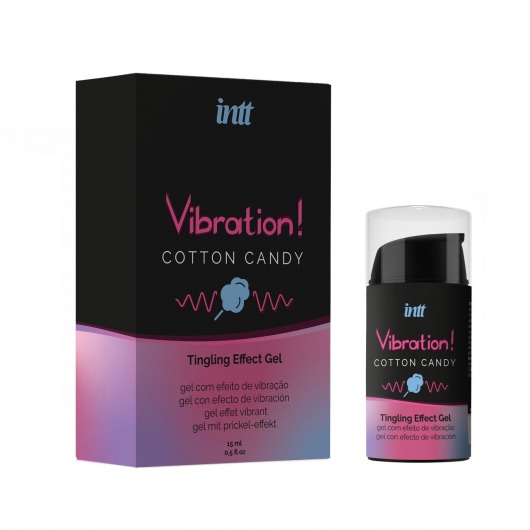 Жидкий вибратор Vibration Cotton Candy с ароматом сахарной ваты - 15 мл. - INTT - купить с доставкой в Вологде