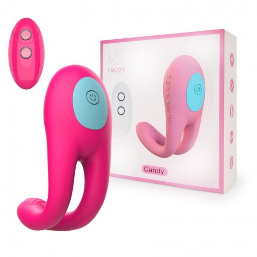 Розовое виброкольцо с пультом ДУ - I-MOON - в Вологде купить с доставкой