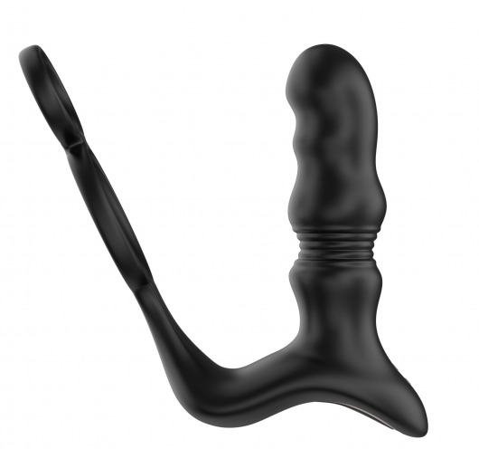 Черный вибростимулятор простаты с поступательными движениями и пультом ДУ - Secwell - в Вологде купить с доставкой