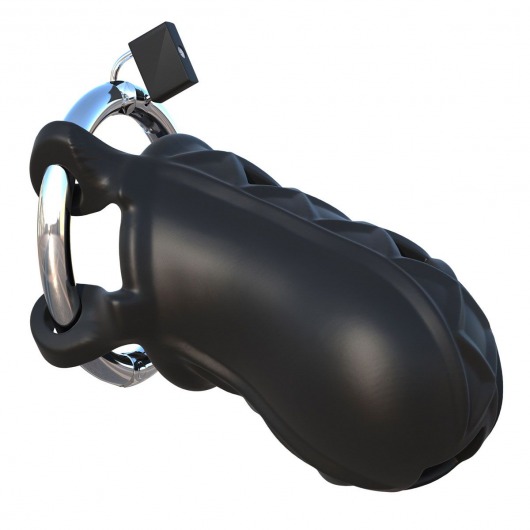 Черный замок верности Extreme Silicone Cock Blocker - Pipedream - купить с доставкой в Вологде