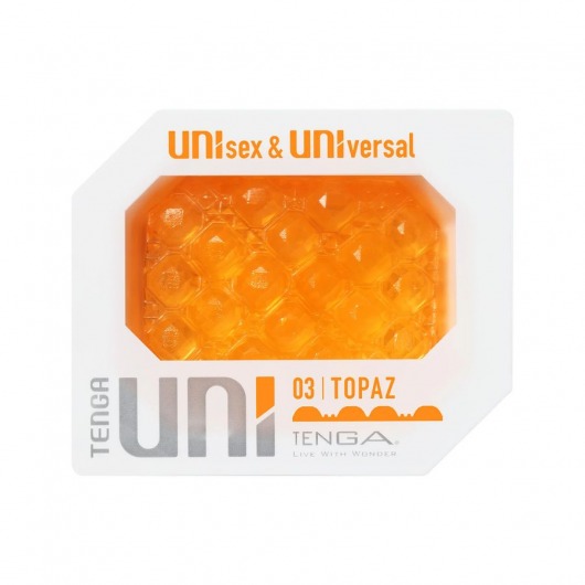 Оранжевый мастурбатор-стимулятор Tenga Uni Topaz - Tenga - в Вологде купить с доставкой