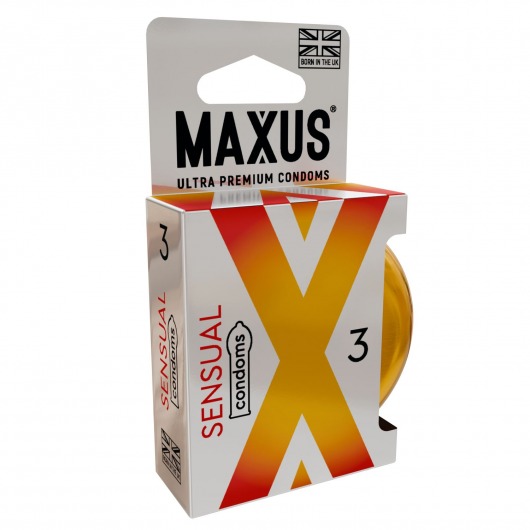 Презервативы анатомической формы Maxus Sensual - 3 шт. - Maxus - купить с доставкой в Вологде