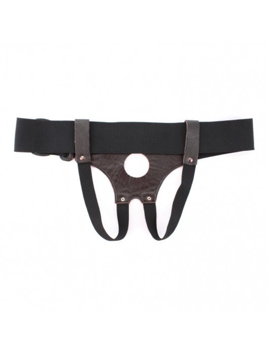 Трусики для страпона коричневого цвета - БДСМ Арсенал - купить с доставкой в Вологде