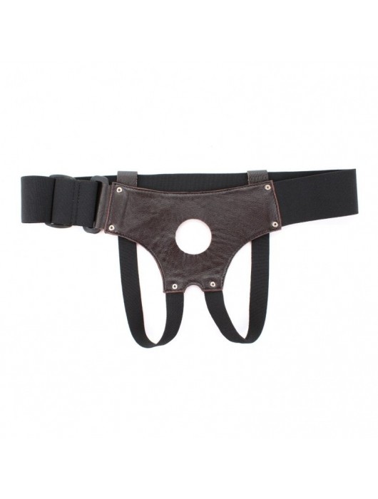 Трусики для страпона коричневого цвета - БДСМ Арсенал - купить с доставкой в Вологде