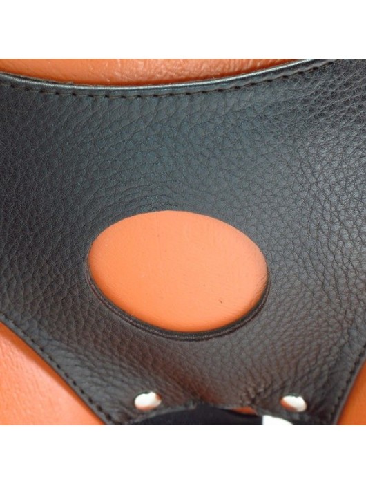 Трусики для страпона коричневого цвета - БДСМ Арсенал - купить с доставкой в Вологде