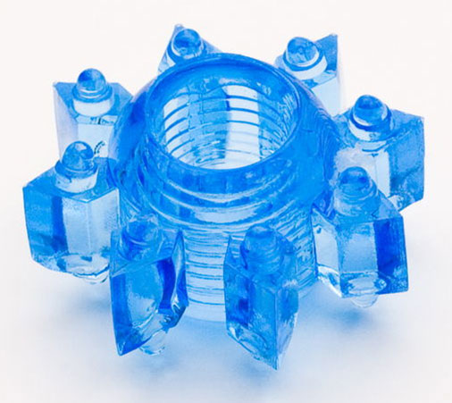 Голубая гелевая насадка-звезда - Toyfa Basic - в Вологде купить с доставкой