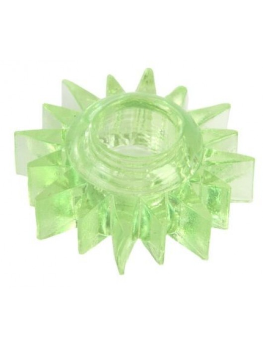 Зеленое эрекционное кольцо-солнце - Toyfa Basic - в Вологде купить с доставкой