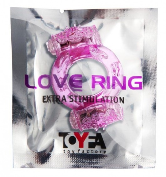 Розовое виброкольцо с двумя батарейками - Toyfa Basic - в Вологде купить с доставкой
