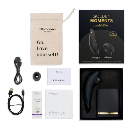 Набор для пар Golden Moments: Womanizer Premium 2 и We-Vibe Chorus - Womanizer