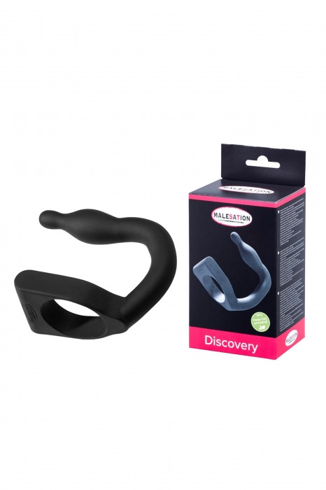 Эрекционное кольцо с вибровтулкой Discovery - MALESATION - в Вологде купить с доставкой