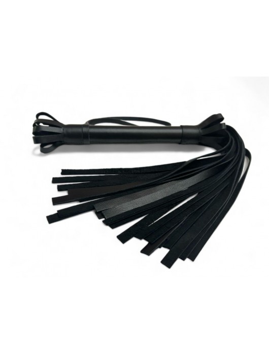 Черная кожаная плеть King Arsenal - 44 см. - БДСМ Арсенал - купить с доставкой в Вологде