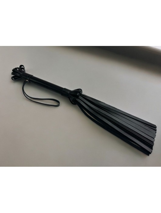 Черная кожаная плеть King Arsenal - 44 см. - БДСМ Арсенал - купить с доставкой в Вологде