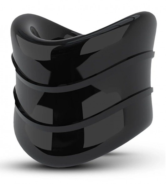 Черное эрекционное кольцо на мошонку Beef Ball Stretcher Snug X Long - Blush Novelties - в Вологде купить с доставкой