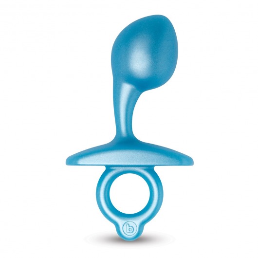 Голубая анальная пробка для массажа простаты Bulb Silicone Prostate Plug - 10,7 см. - b-Vibe - в Вологде купить с доставкой