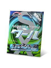 Презерватив Sagami Xtreme Mint с ароматом мяты - 1 шт. - Sagami - купить с доставкой в Вологде