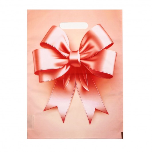 Пакет с принтом в виде банта с вырубной ручкой (30х40 см) - Сима-Ленд - купить с доставкой в Вологде