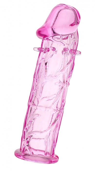 Розовая насадка фаллической формы - 12,5 см. - A-toys - в Вологде купить с доставкой